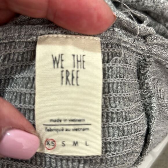 Free People We the Free Just a Henley gray knit tunic top size XS - Picture 10 of 14